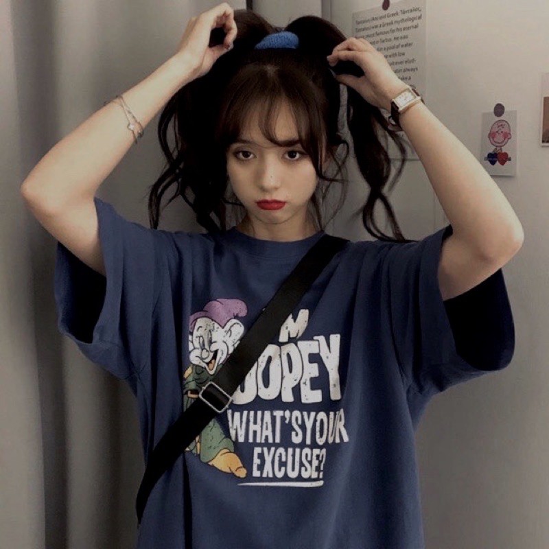 [ PINK ] Áo thun phông tay lỡ form rộng DOPEY Unisex